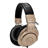 audio-technica 铁三角 M30x CG 耳罩式头戴式动圈有线耳机 金色特别版 3.5mm