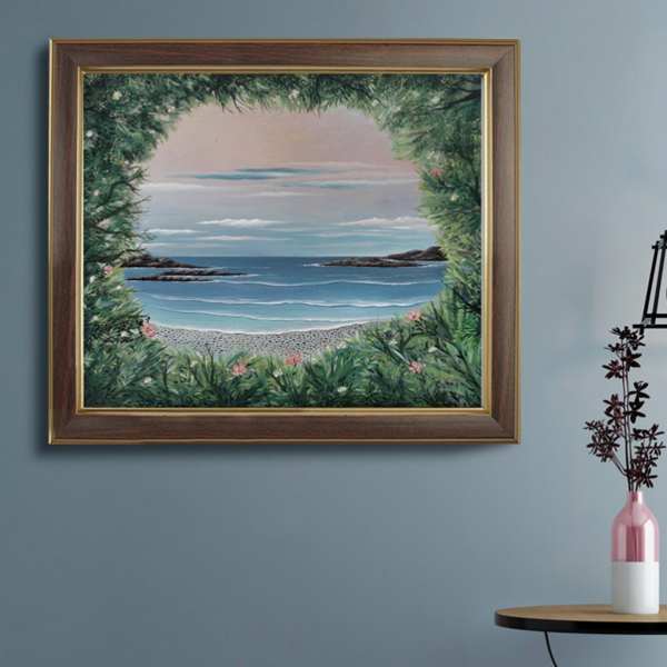 ARTMORN 墨斗鱼艺术 周歆 抽象风景油画《另一番风景》50x60cm 布面丙烯 手工画框装裱