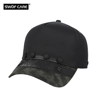 SWOFCARE/思沃福 2021新款棒球帽3D刺绣男女运动帽子情侣款 黑色