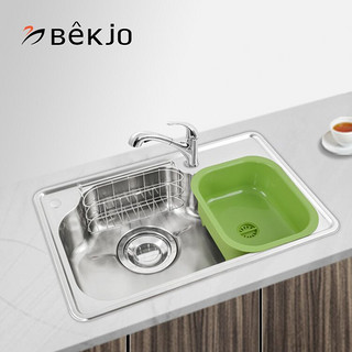 韩国白鸟水槽304不锈钢大单槽超大空间厨房洗菜盆洗碗盆DX750