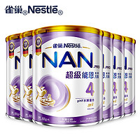 PLUS会员：Nestlé 雀巢 超级能恩 儿童低敏配方奶粉 4段 800g*6罐箱装