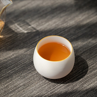 苏氏陶瓷（SUSHI CERAMICS）主人杯汝瓷功夫茶杯开片可养陶瓷个人杯罗汉杯2个装