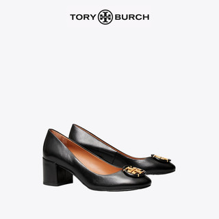 Tory Burch 汤丽柏琦 MULTI 羊皮方跟圆头皮鞋女鞋78776（6、米白色 122）