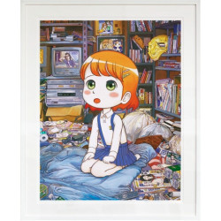 ARTMORN 墨斗鱼艺术 日本潮流艺术家Mr 亲笔签名版画  70×56cm 日本直邮限量