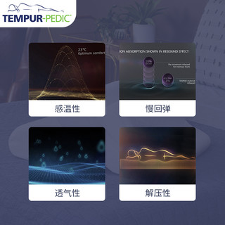 美国进口Tempur泰普尔记忆棉欢悦经典枕头感温枕护颈椎助睡眠