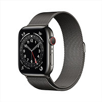 Apple 苹果 Watch Series 6 智能手表 44mm GPS+蜂窝网络版 石墨色不锈钢表壳 石墨色米兰尼斯表带（GPS、心率、血氧）