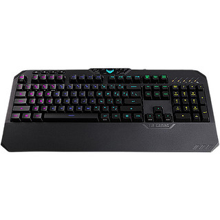 ASUS 华硕 TUF GAMING K5 104键 有线薄膜键盘 黑色 RGB