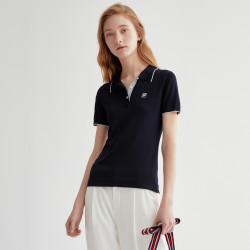 fila斐乐女装夏季时尚休闲女编织衫百搭运动舒适简约女式t恤编织衫