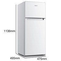 Homa 奥马 BCD-125H 直冷双门冰箱 125L 白色