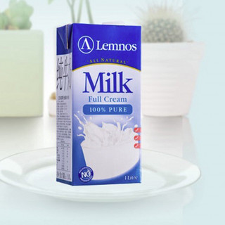 Lemnos 兰诺斯 全脂纯牛奶 1L*12盒