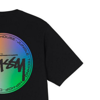 Stüssy 男士圆领短袖T恤 1904707H 黑色 M