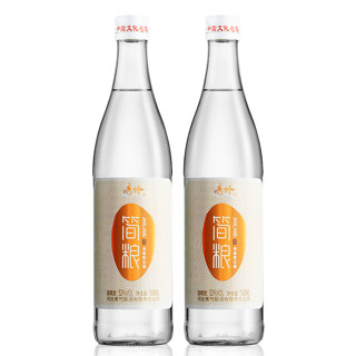 青竹 简粮 52%vol 浓香型白酒 500ml*2瓶 双支装