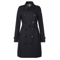 BURBERRY 博柏利 女士中长款风衣 肯辛顿版型 40733711 午夜色 4