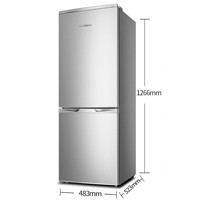 HYUNDAI 现代电器 BCD-160SX 直冷双门冰箱 160L 银色