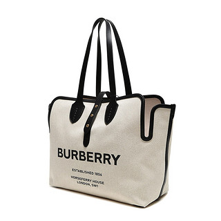 BURBERRY 博柏利 Horseferry系列 女士手提包 80103411 米色 中号