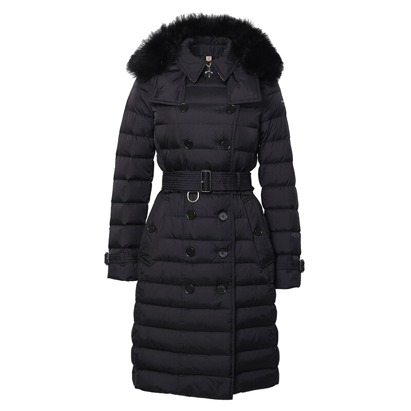 BURBERRY 博柏利 女士中长款羽绒服 80038441 黑色 XS