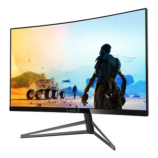 PHILIPS 飞利浦 猛腾 328M6QJEB 31.5英寸 VA 曲面 FreeSync 显示器(1920×1080、144Hz、120%sRGB）