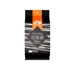 e洁 背心式垃圾袋 提绑加厚款 108只（45*59cm）