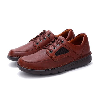 Clarks 其乐 Unnature Time 男士休闲皮鞋 261282898 棕色 41.5