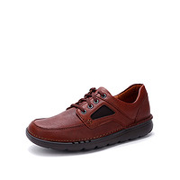 Clarks 其乐 Unnature Time 男士休闲皮鞋 261282898 棕色 40