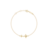 HEFANG Jewelry 何方珠宝 怦然“欣”动系列 HFJ094246 双子星18K黄金钻石手链 14.5cm