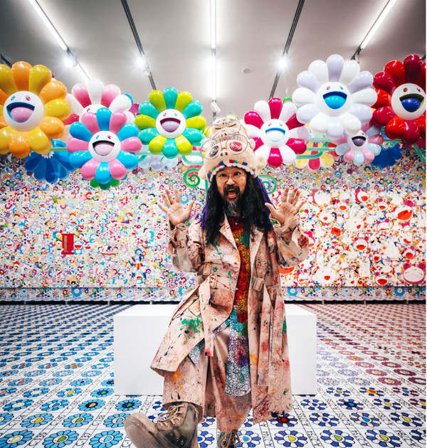 artmorn墨斗鱼艺术村上隆作品meltingdob253x315cm限量收藏版双面雕塑