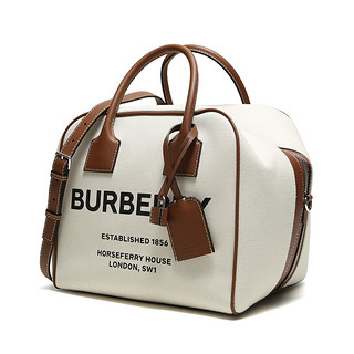 BURBERRY 博柏利 女士单肩手提包 80165641 自然色/麦芽棕色 中号