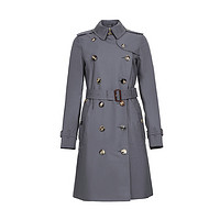 BURBERRY 博柏利 Heritage系列 Trench 女士中长款风衣 肯辛顿版型 40733721 中灰色 08