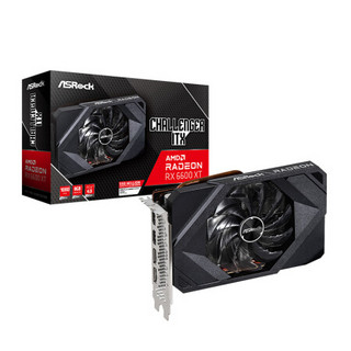 ASRock 华擎 Radeon RX 6600 XT CLI 挑战者 显卡 8GB 黑色