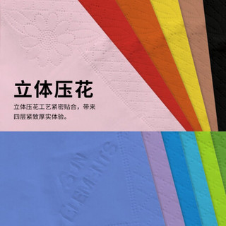 幸福阳光彩色系列Slim4层手帕纸6包入（柳叶青）