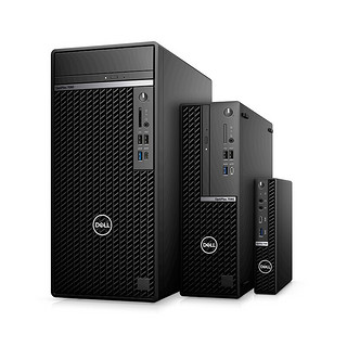 DELL 戴尔 OptiPlex 7080MT 十代酷睿版 商务台式机 黑色 (酷睿i7-10700、 R5 430、16GB、256GB SSD+1TB HDD、风冷)