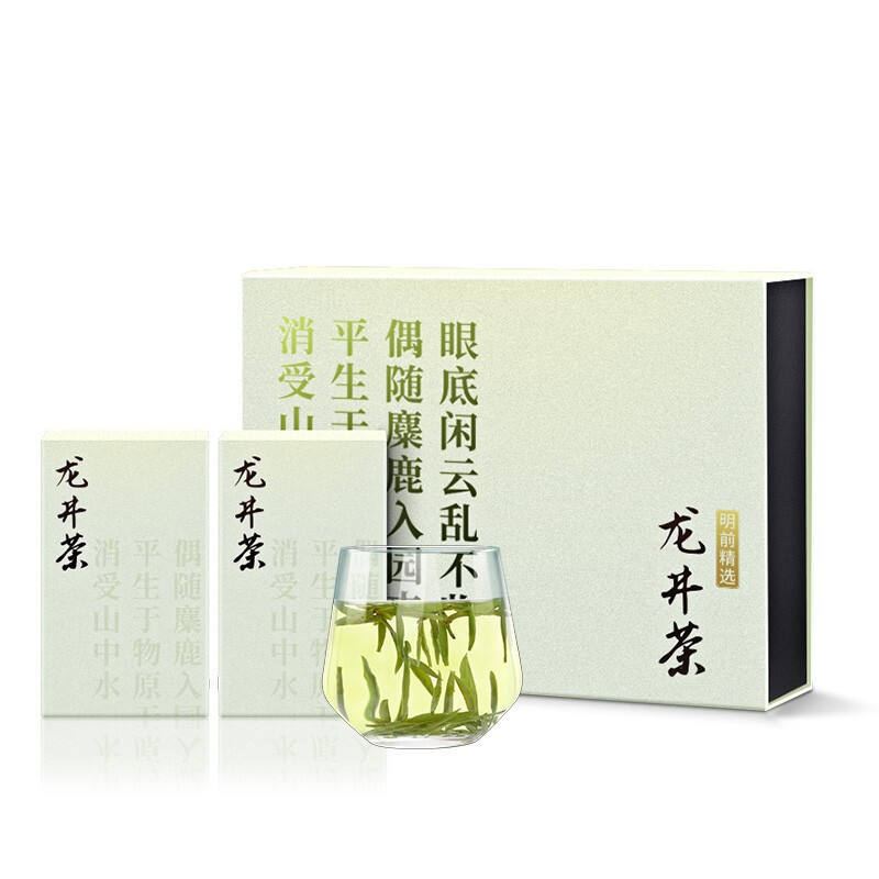 京东京造 明前特级 龙井茶 100g 国风礼盒装