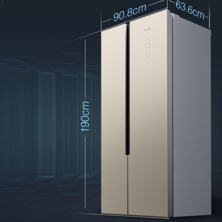 SIEMENS 西门子 KX52NS30TI 风冷对开门冰箱 530L 淡金色