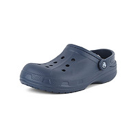 crocs 卡骆驰 Crocs 卡骆驰 男女情侣鞋秋冬保暖加绒半托洞洞鞋平底懒人鞋居家户外休闲拖鞋毛毛棉鞋