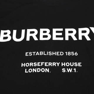 BURBERRY 博柏利 Horseferry系列 男士圆领短袖T恤 80172241 黑色 XXL