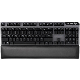 ASUS 华硕 TUF 飞行堡垒 K7 104键 有线机械键盘 黑色 光轴类青轴 RGB