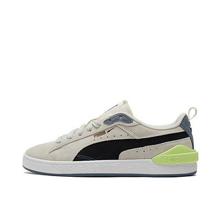 PUMA 彪马 Suede Bloc 中性运动板鞋 381183-01 象牙白/黑色 40