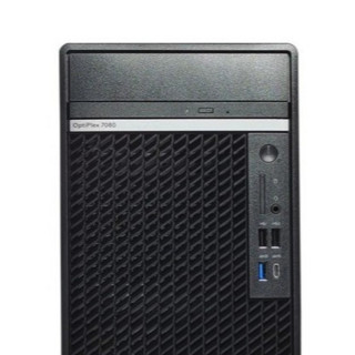 DELL 戴尔 OptiPlex 7080MT 十代酷睿版 商务台式机 黑色 (酷睿i5-10500、R5 430、8GB、128GB SSD+1TB HDD、风冷)