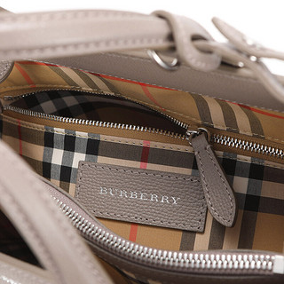 BURBERRY 博柏利 女士牛皮手提包 80076771 棕灰色 中号