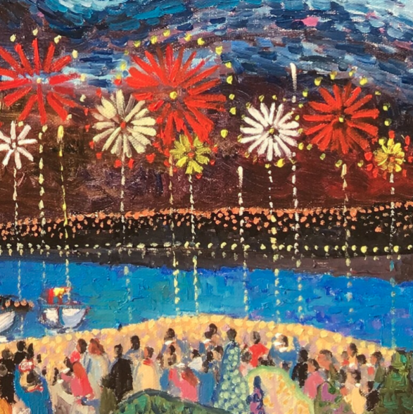 artmorn墨斗鱼艺术韦俊凯抽象艺术油画原作人间烟火5050cm布面油画