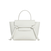 CELINE 思琳 Belt系列 NANO 女士粒面牛皮革手袋 185003ZVA 01BC 白色