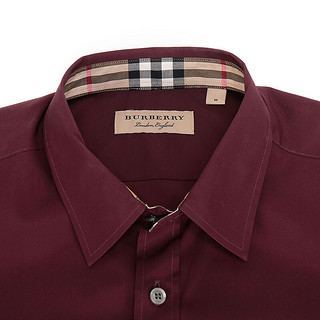 BURBERRY 博柏利 男士长袖衬衫 80030751 大不列颠红 XL