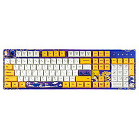 DURGOD 杜伽 白泽 104键 有线机械键盘 黄白紫 Cherry银轴 无光
