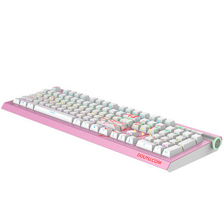 DOUYU 斗鱼 DKM800 104键 有线机械键盘 粉色 国产黑轴 RGB