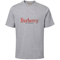 BURBERRY 博柏利 男士圆领短袖T恤 80078291 浅麻灰 XL