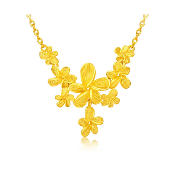 商品chow tai fook 周大福 花月佳期系列 f217558 茉莉花足金项链