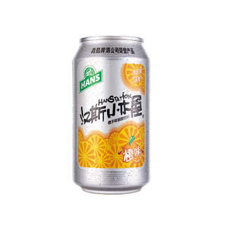汉斯小木屋橙子味碳酸饮料330ml6罐4听