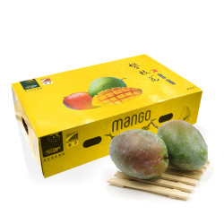 攀枝花凯特芒果4.5kg礼盒装（单果600g+）+龙眼500g+菠萝2只（单果1kg+）+谷饲原切西冷牛排800g