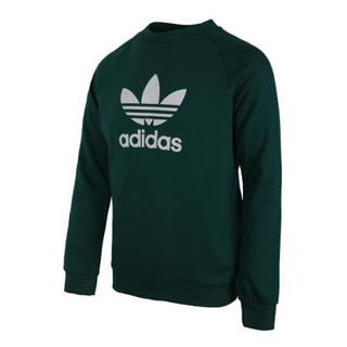 adidas ORIGINALS TREFOIL CREW 男子运动卫衣 FL1774 深绿色 XL