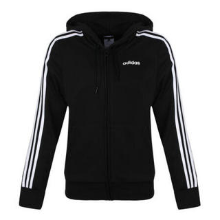 adidas 阿迪达斯 W E 3S FZ HD 女子运动夹克 DP2419 黑色 XL